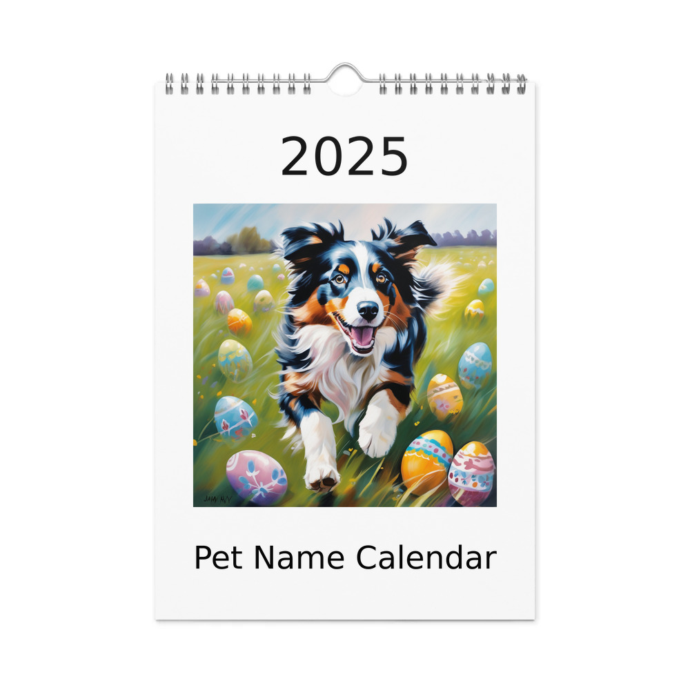 PugMug Custom Australian Shepherd Dog Wall Calendar (2026)