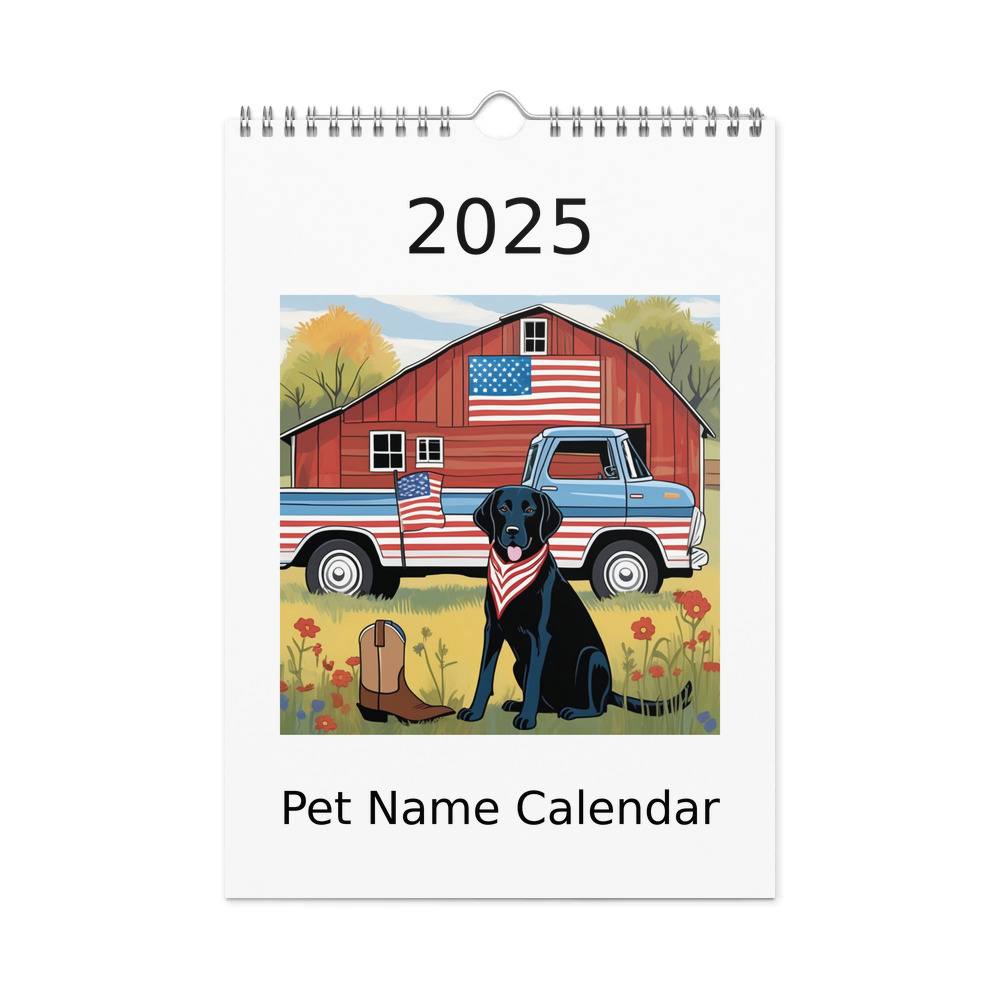 PugMug Custom Black Labrador Retriever Wall Calendar (2026)