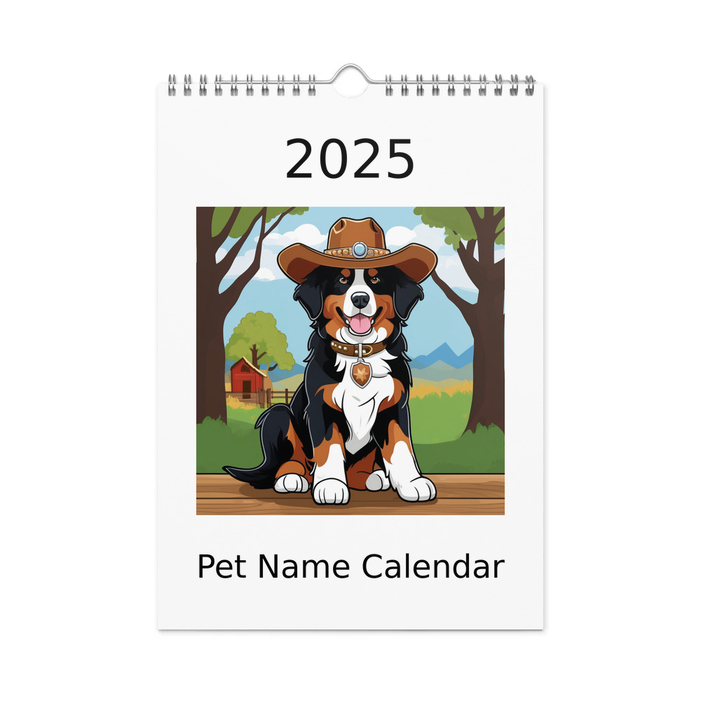 PugMug Custom Bernese Mountain Dog Wall Calendar (2026)