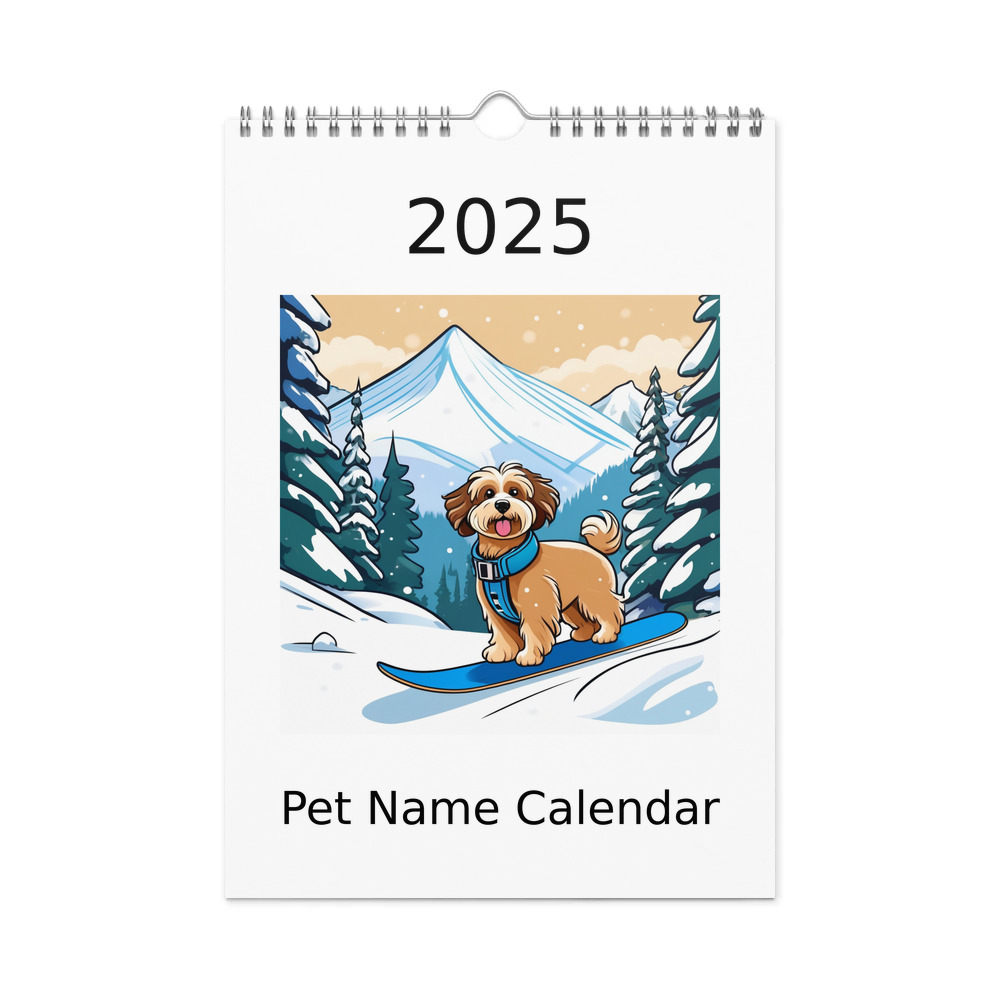 PugMug Custom Tan Havanese Dog Wall Calendar (2026)