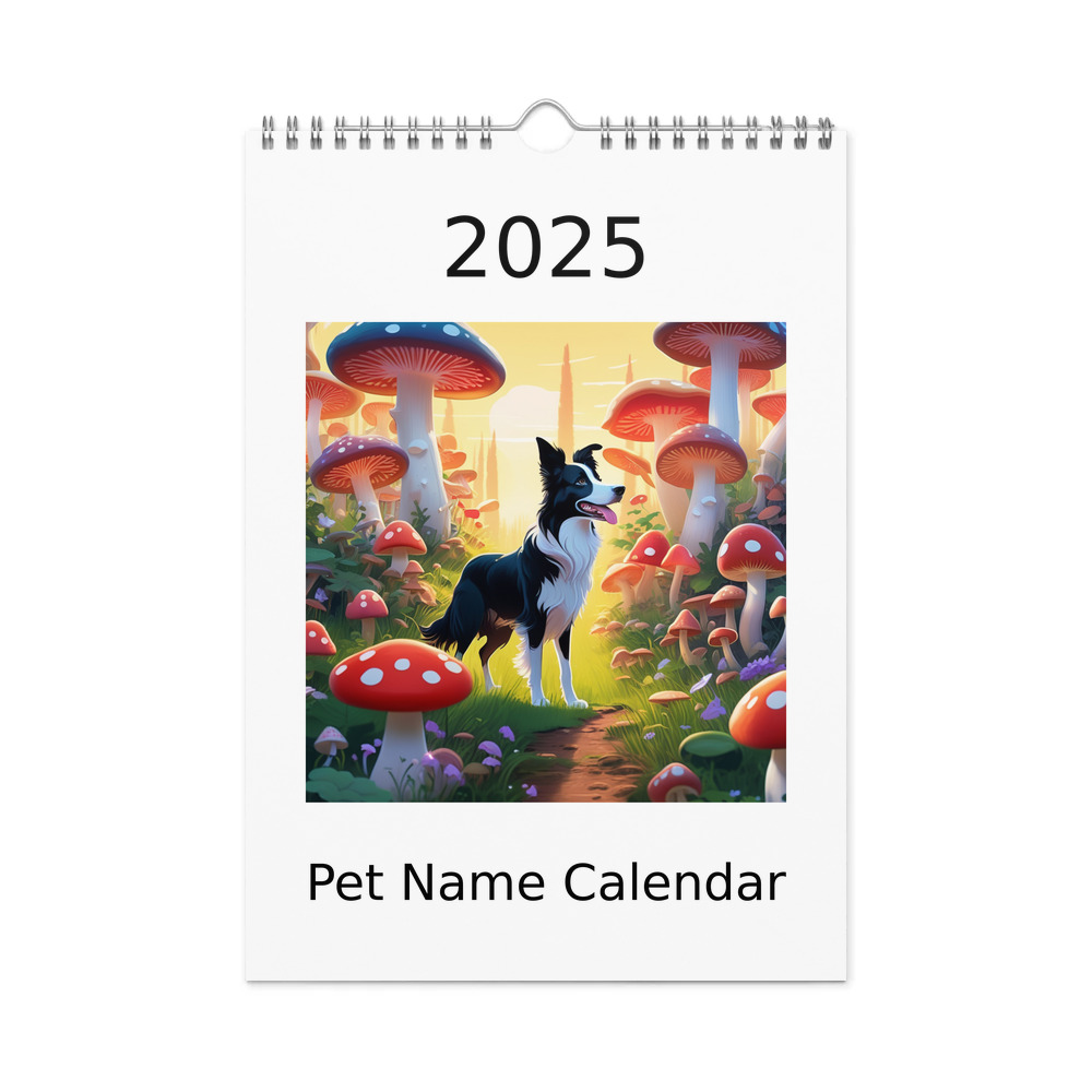 PugMug Custom Border Collie Wall Calendar (2026)