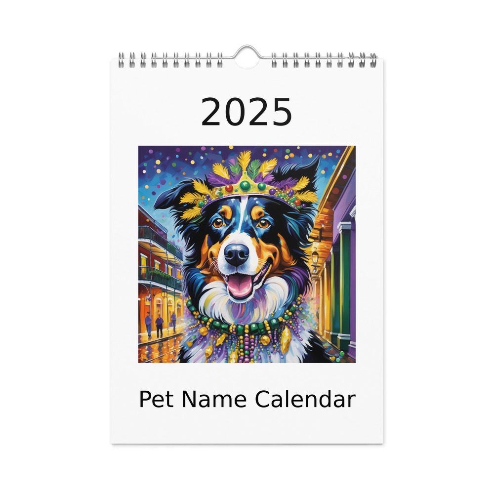 PugMug Custom Border Collie Wall Calendar (2026)
