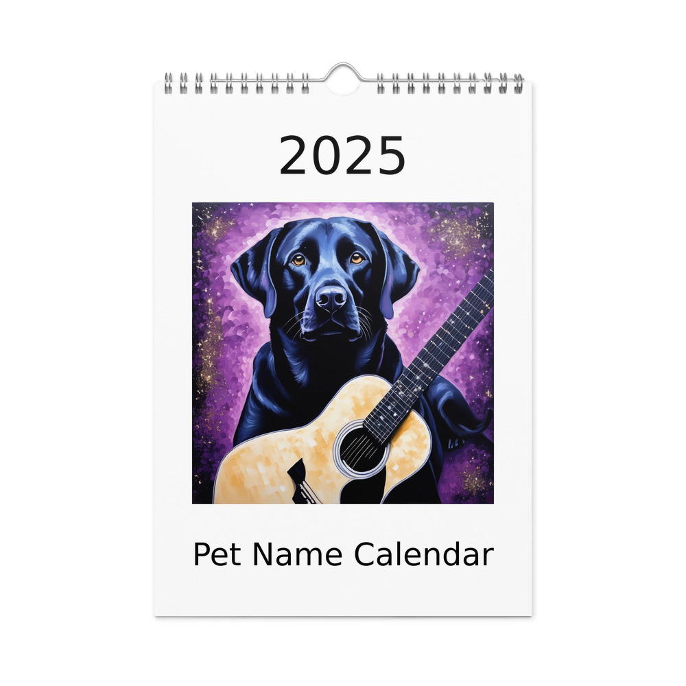 PugMug Custom Black Labrador Retriever Wall Calendar (2026)