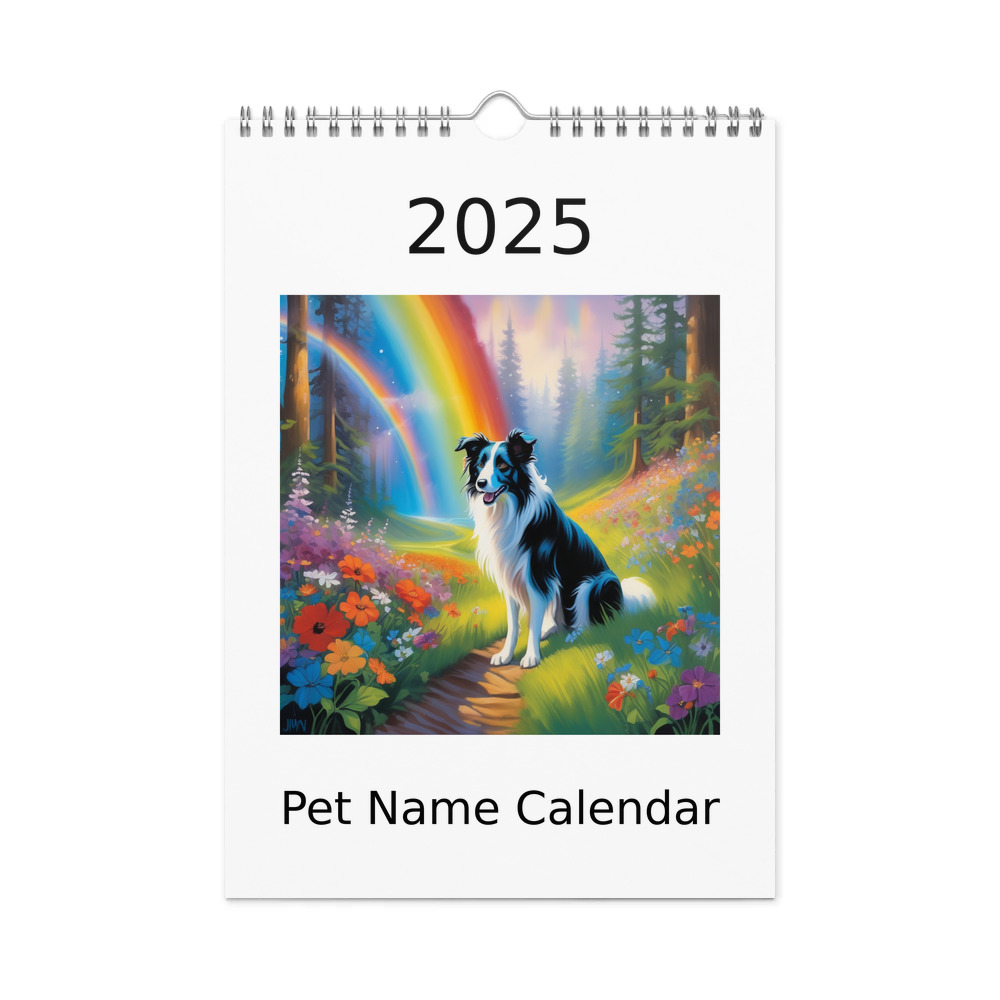 PugMug Custom Border Collie Wall Calendar (2026)