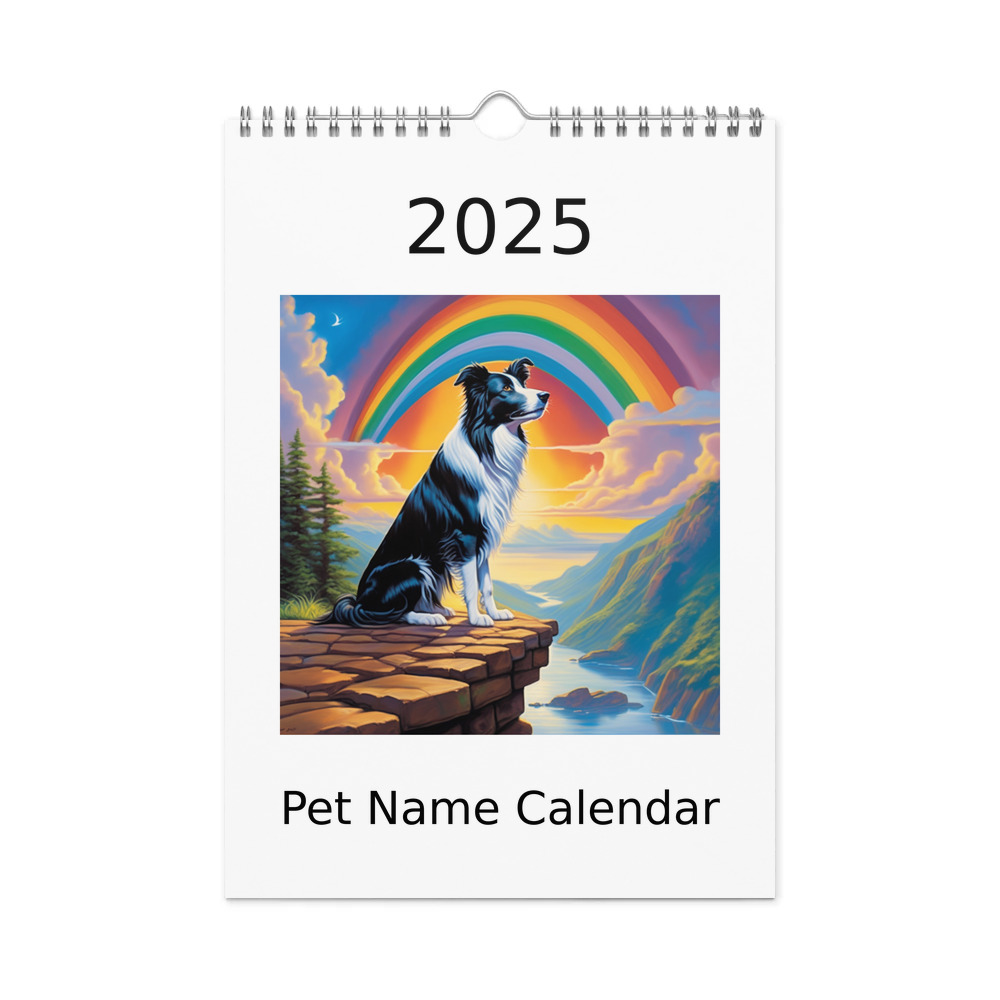 PugMug Custom Border Collie Wall Calendar (2026)