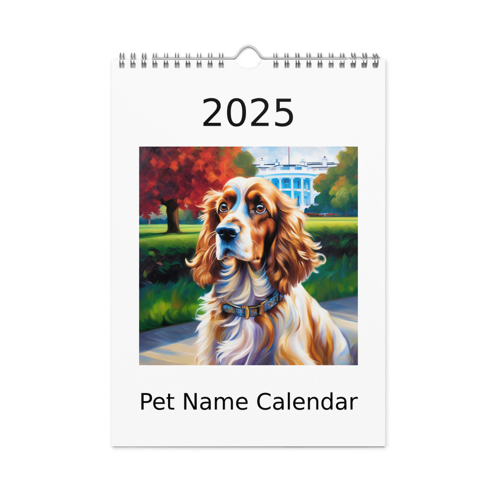 PugMug Custom English Cocker Spaniel Wall Calendar (2026)