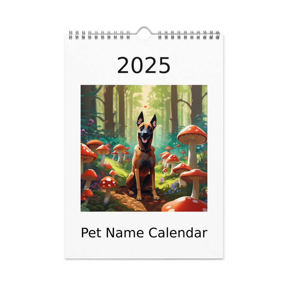 PugMug Custom Belgian Malinois Wall Calendar (2026)
