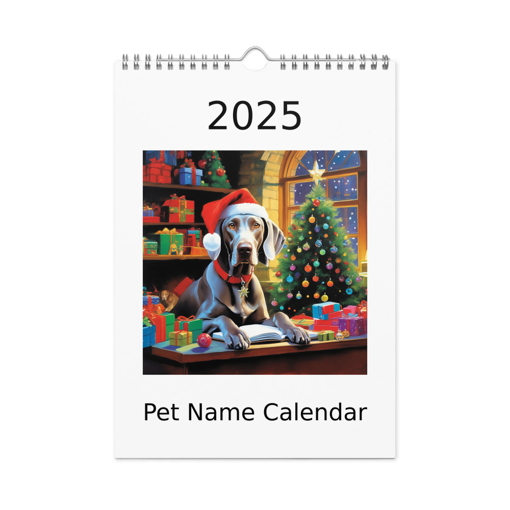 PugMug Custom Weimaraner Wall Calendar (2026)