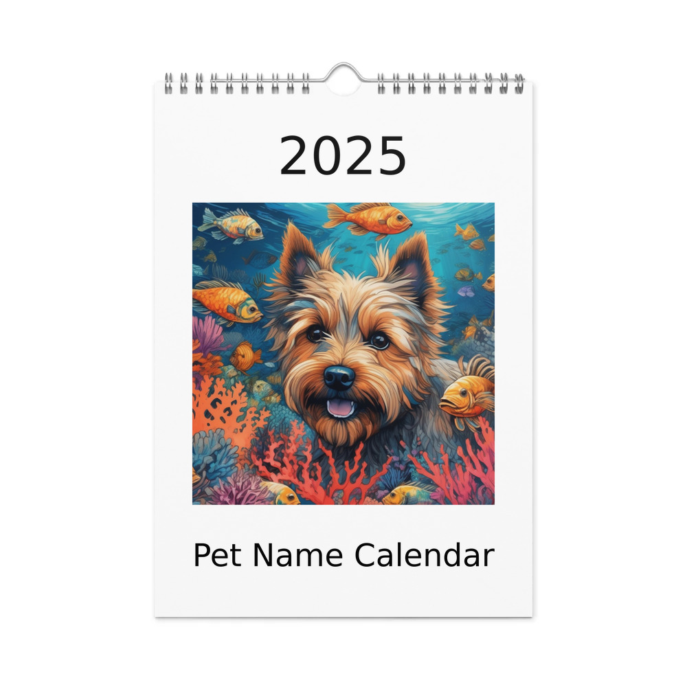 PugMug Custom Cairn Terrier Wall Calendar (2026)