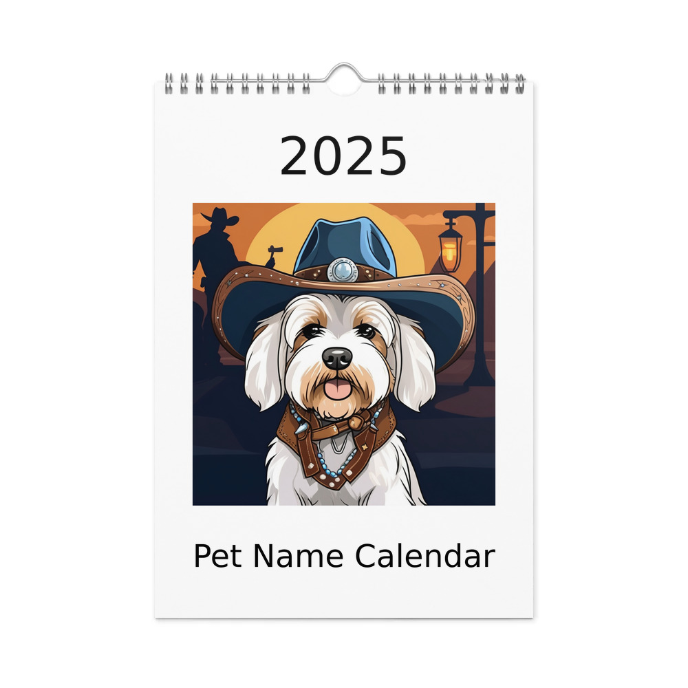PugMug Custom White Havanese Dog Wall Calendar (2026)