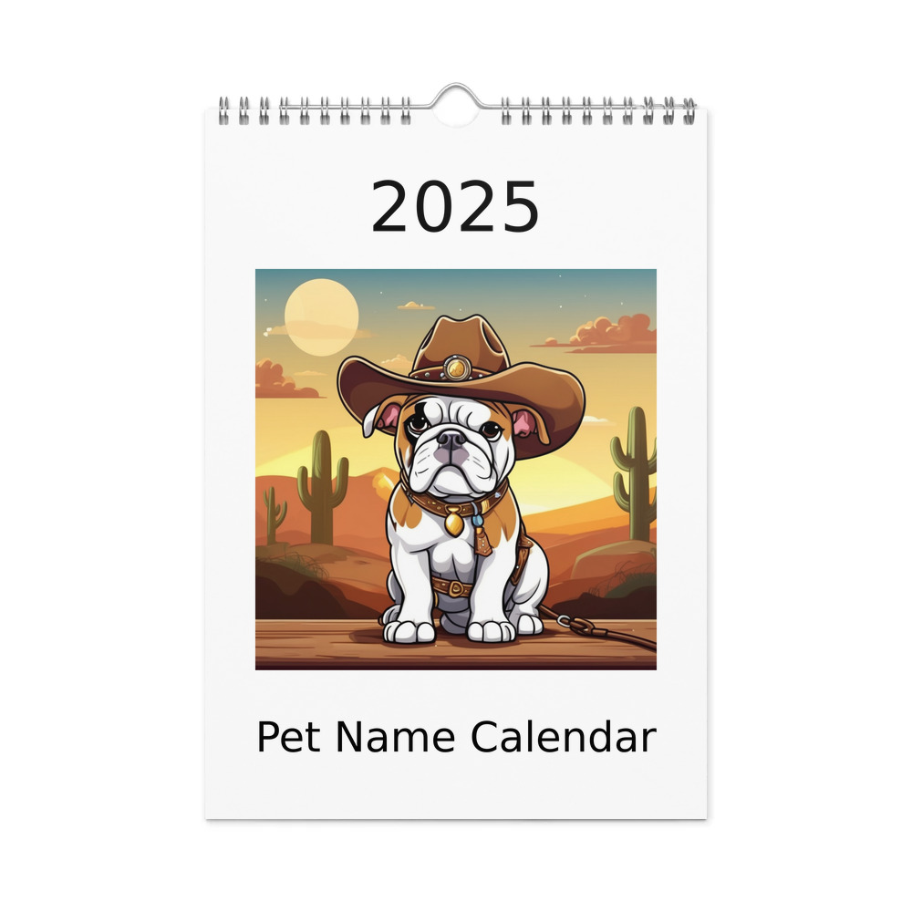 PugMug Custom Bulldog Wall Calendar (2026)
