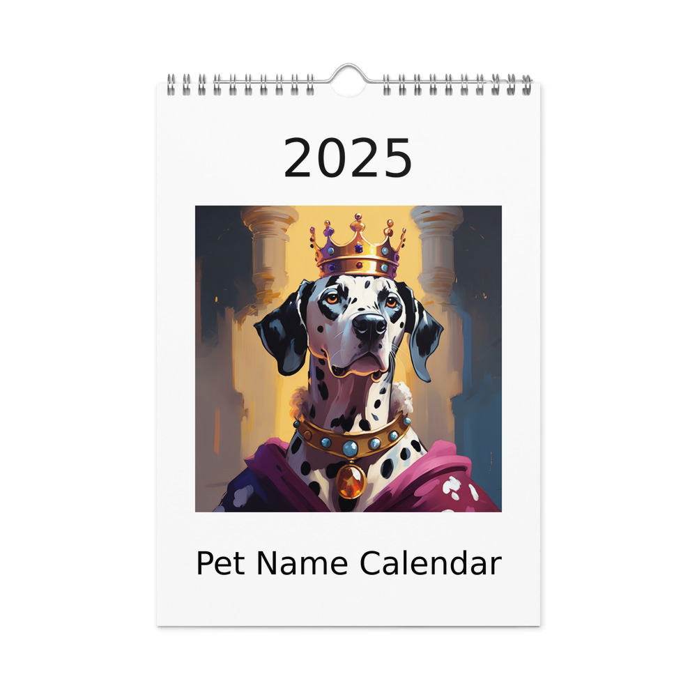 PugMug Custom Dalmatian Wall Calendar (2026)