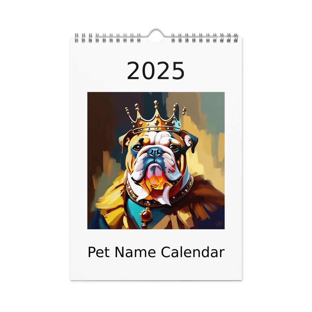 PugMug Custom Bulldog Wall Calendar (2026)