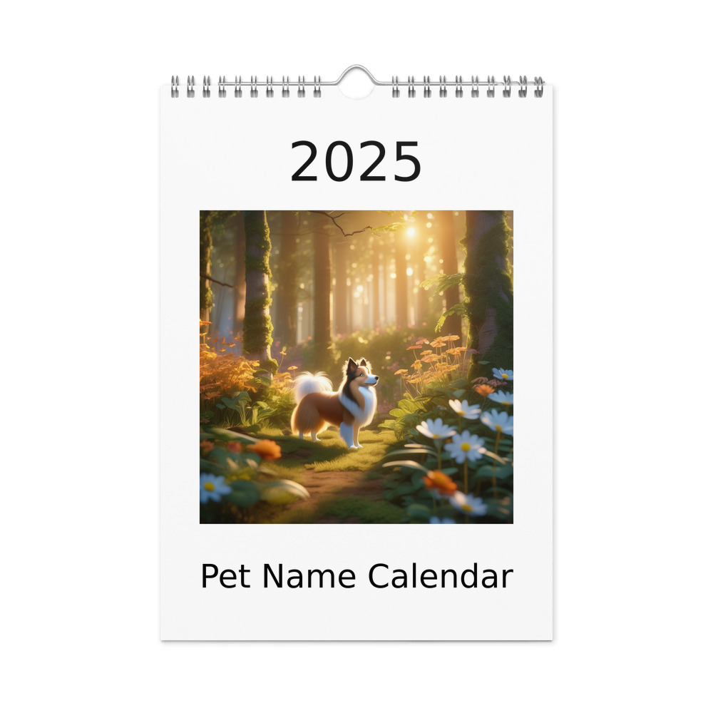 PugMug Custom Shetland Sheepdog Wall Calendar (2026)