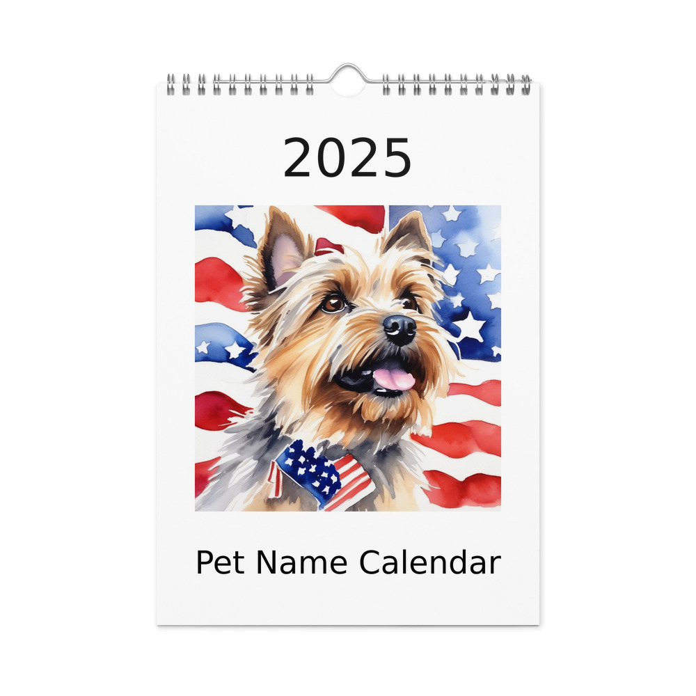 PugMug Custom Cairn Terrier Wall Calendar (2026)