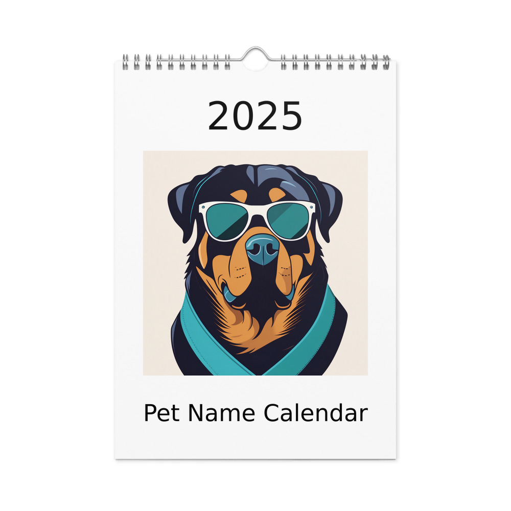 PugMug Custom Rottweiler Wall Calendar (2026)