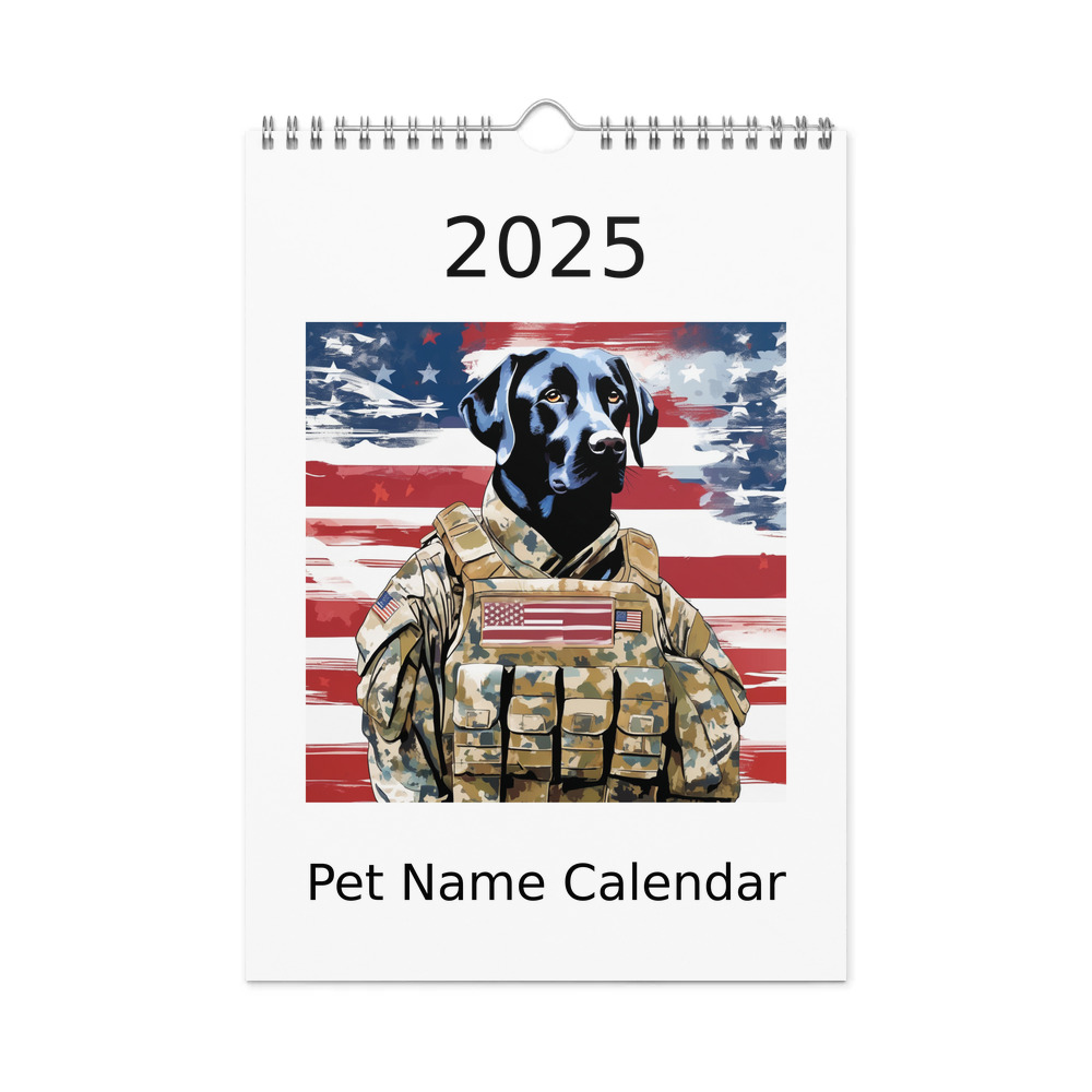 PugMug Custom Black Labrador Retriever Wall Calendar (2026)
