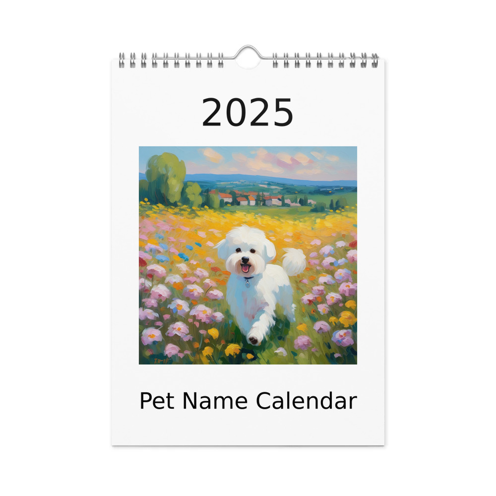 PugMug Custom Bichons Frise Wall Calendar (2026)