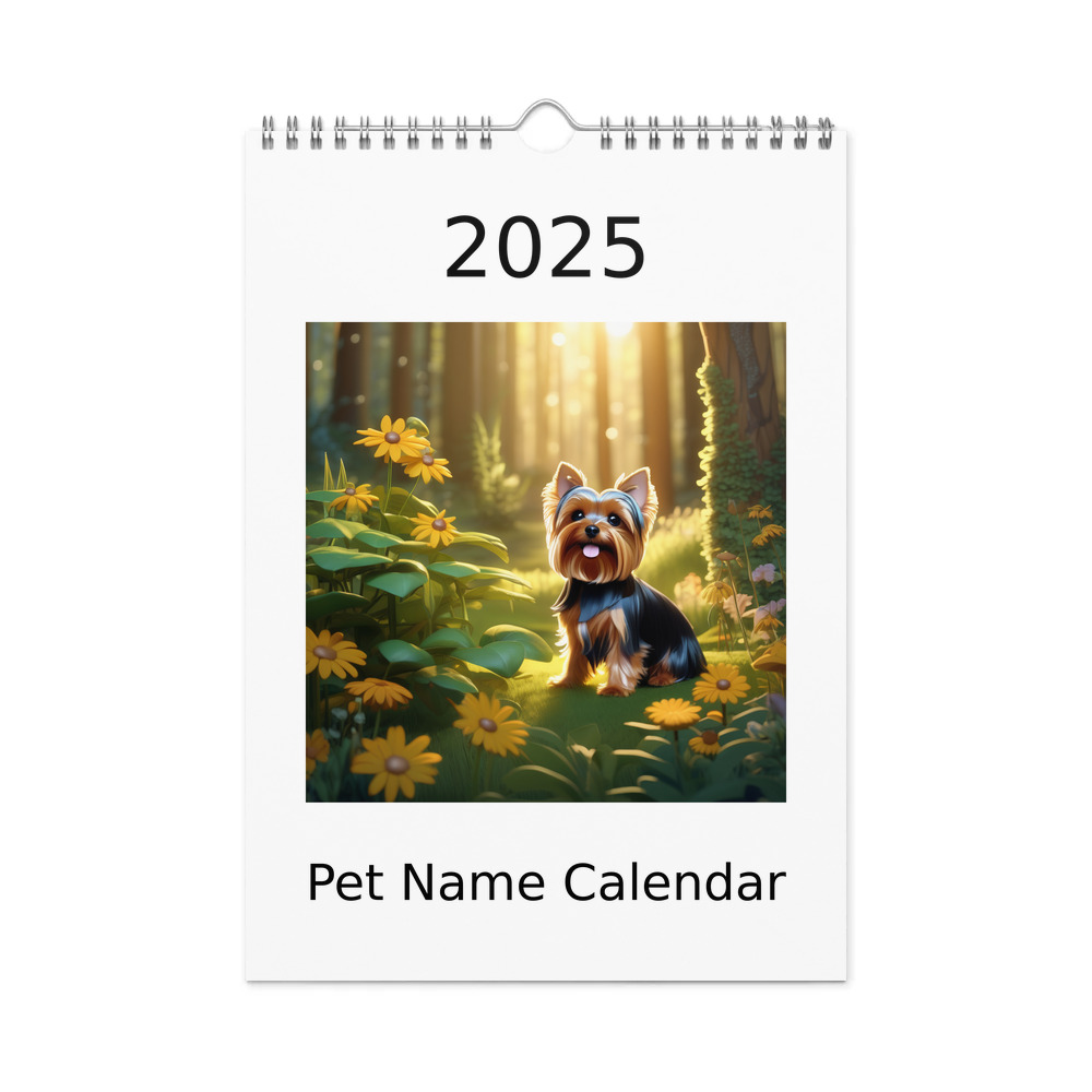 PugMug Custom Yorkshire Terrier Wall Calendar (2026)