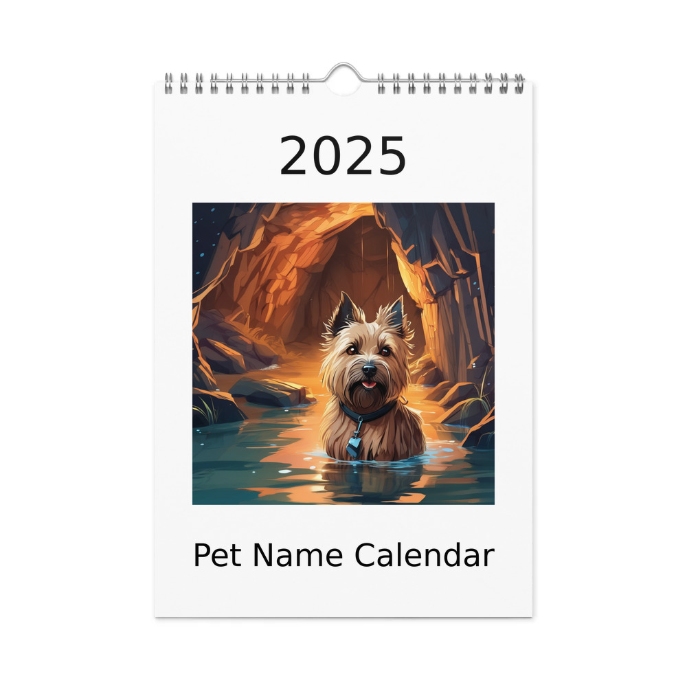 PugMug Custom Cairn Terrier Wall Calendar (2026)
