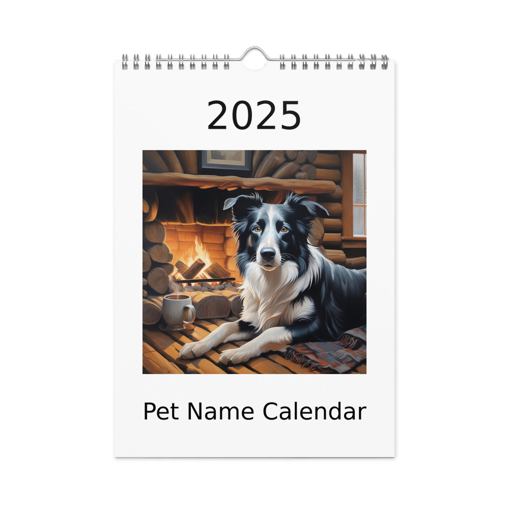 PugMug Custom Border Collie Wall Calendar (2026)