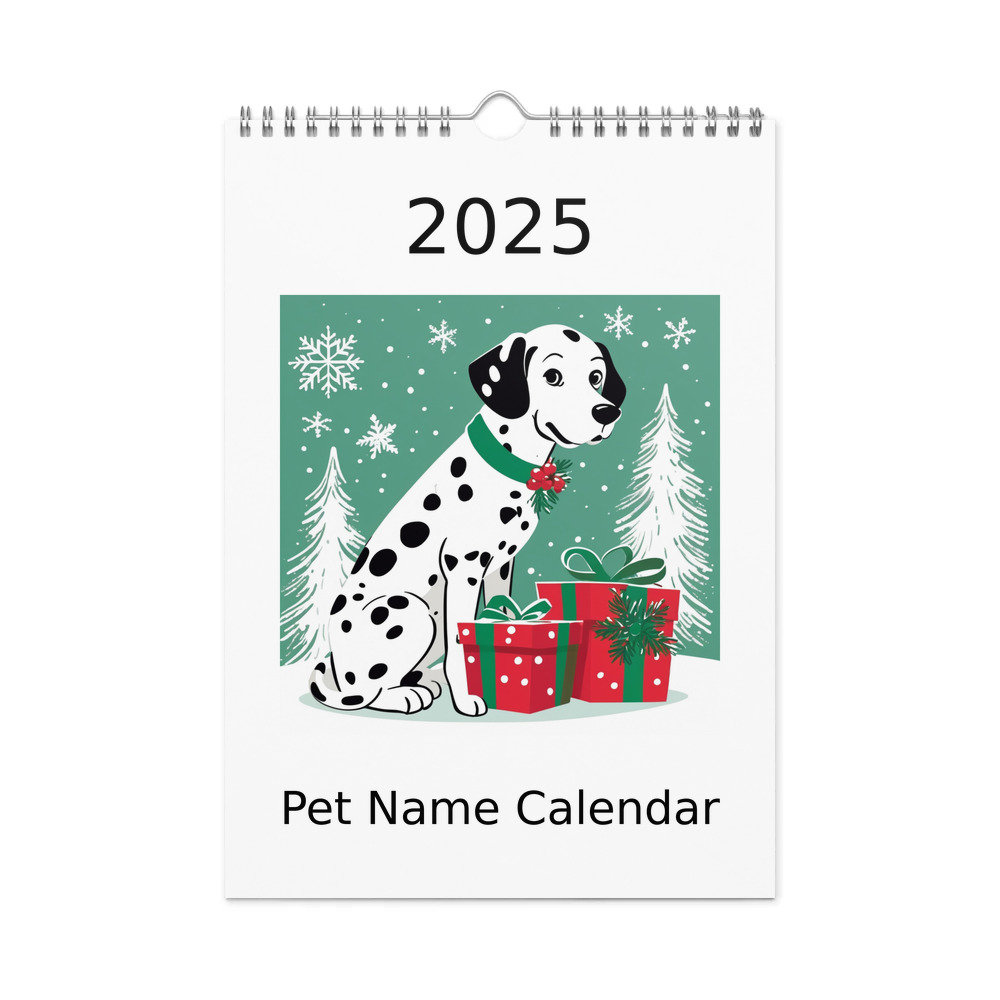 PugMug Custom Dalmatian Wall Calendar (2026)