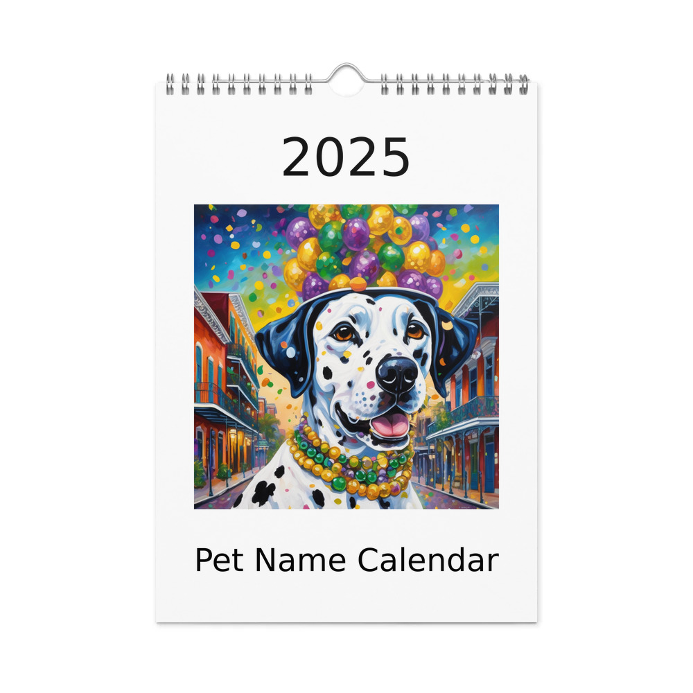 PugMug Custom Dalmatian Wall Calendar (2026)