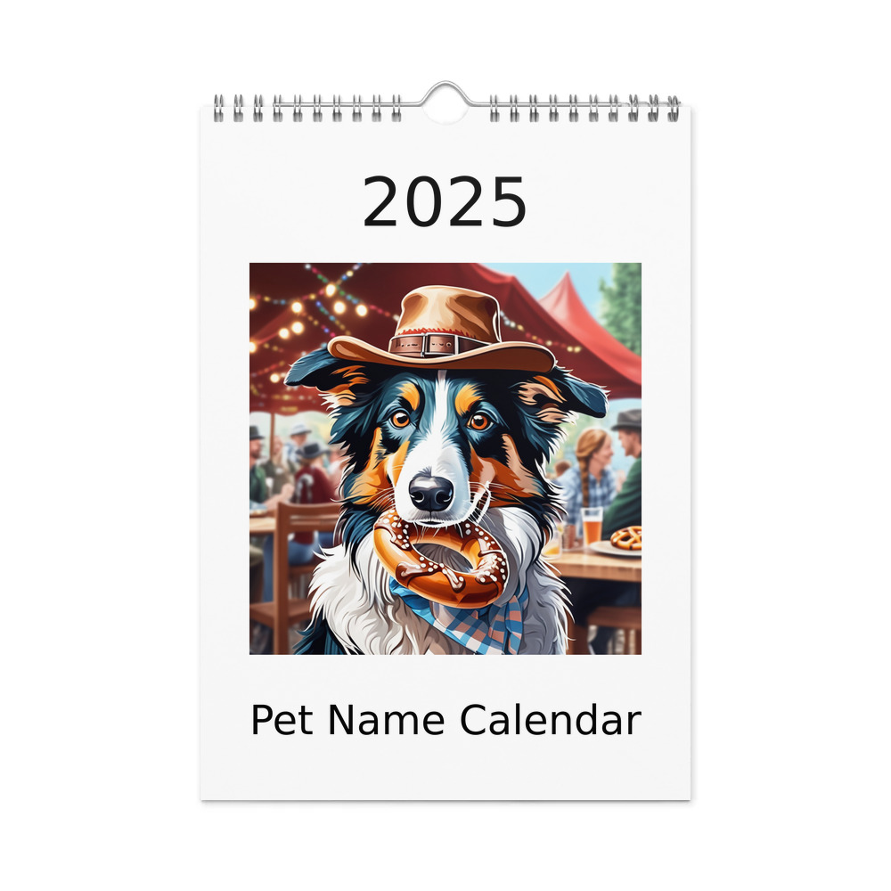 PugMug Custom Border Collie Wall Calendar (2026)