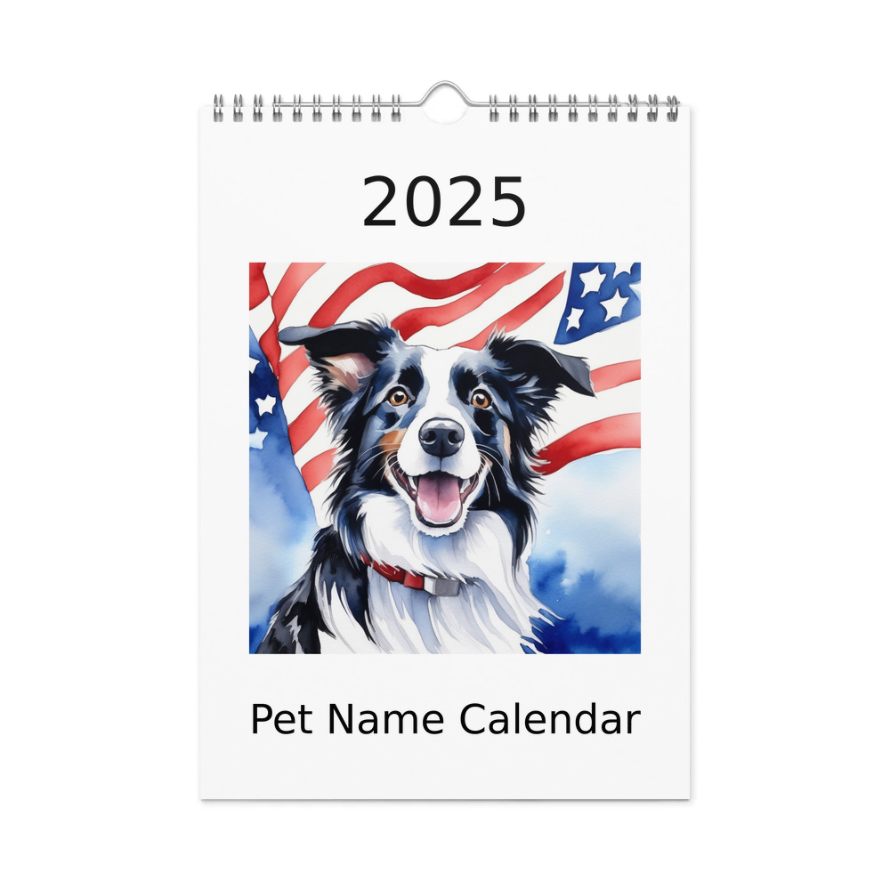 PugMug Custom Border Collie Wall Calendar (2026)