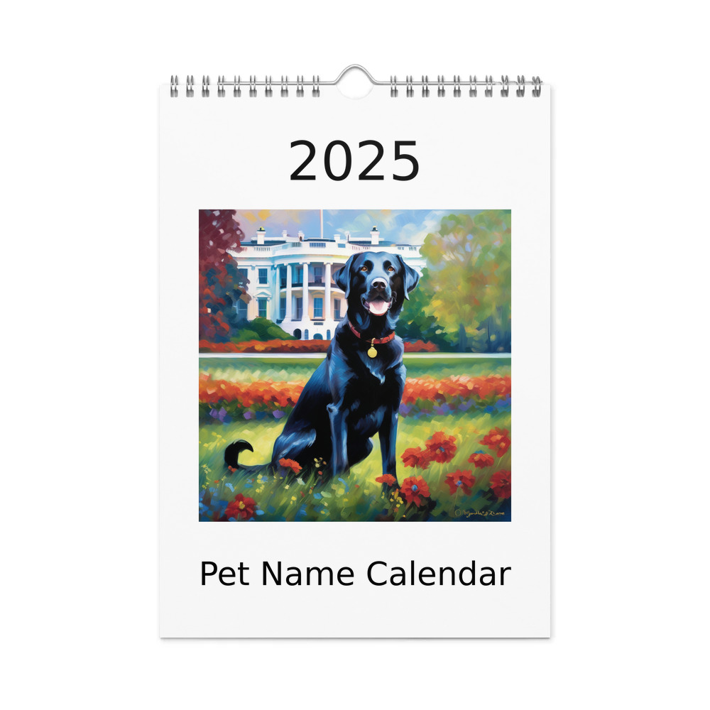 PugMug Custom Black Labrador Retriever Wall Calendar (2026)