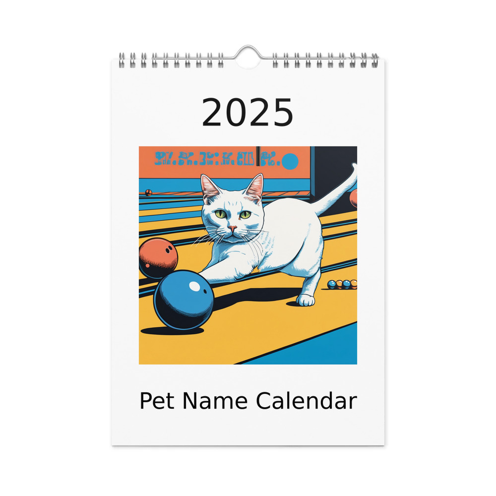 PugMug Custom White Companion Cat Wall Calendar (2026)