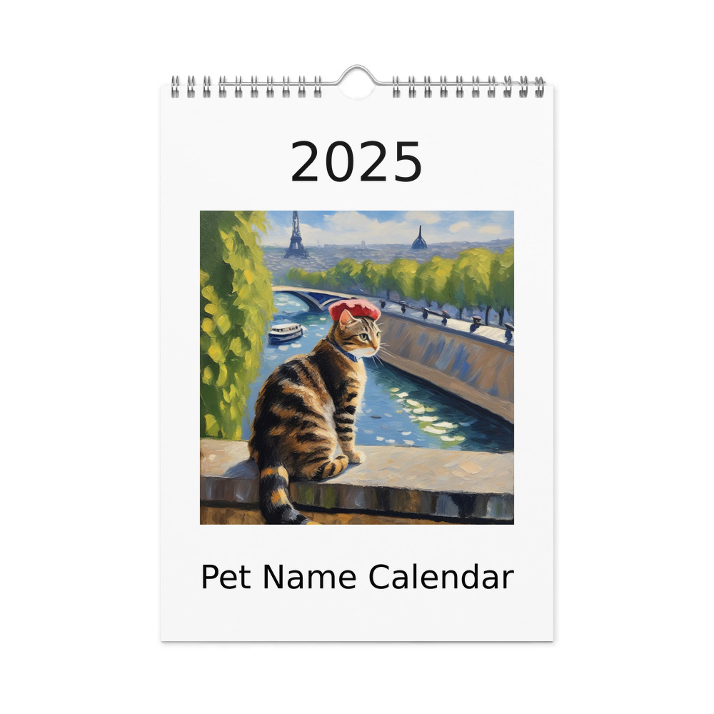 PugMug Custom Tabby Companion Cat Wall Calendar (2026)