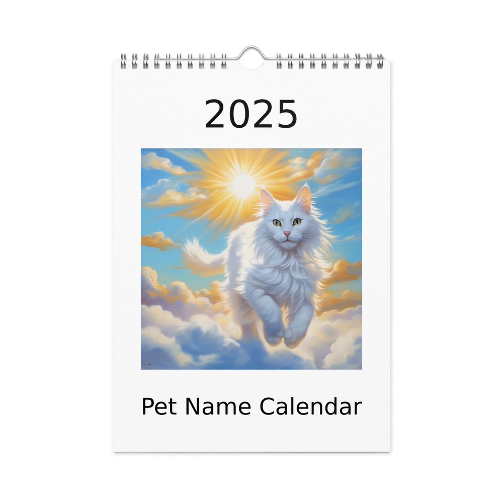 PugMug Custom White Companion Cat Wall Calendar (2026)