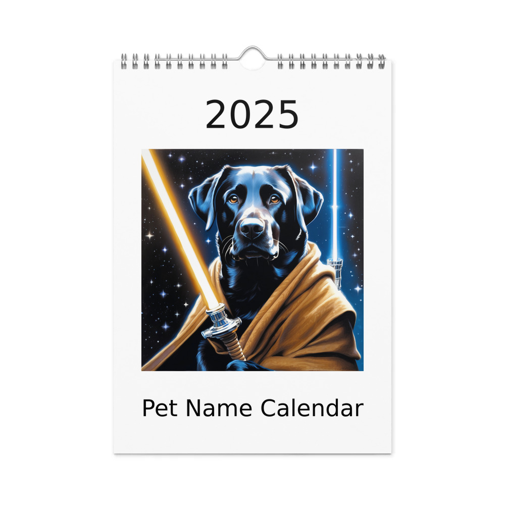 PugMug Custom Black Labrador Retriever Wall Calendar (2026)