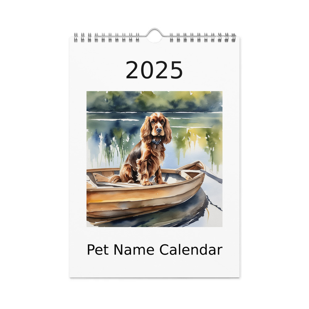 PugMug Custom English Cocker Spaniel Wall Calendar (2026)
