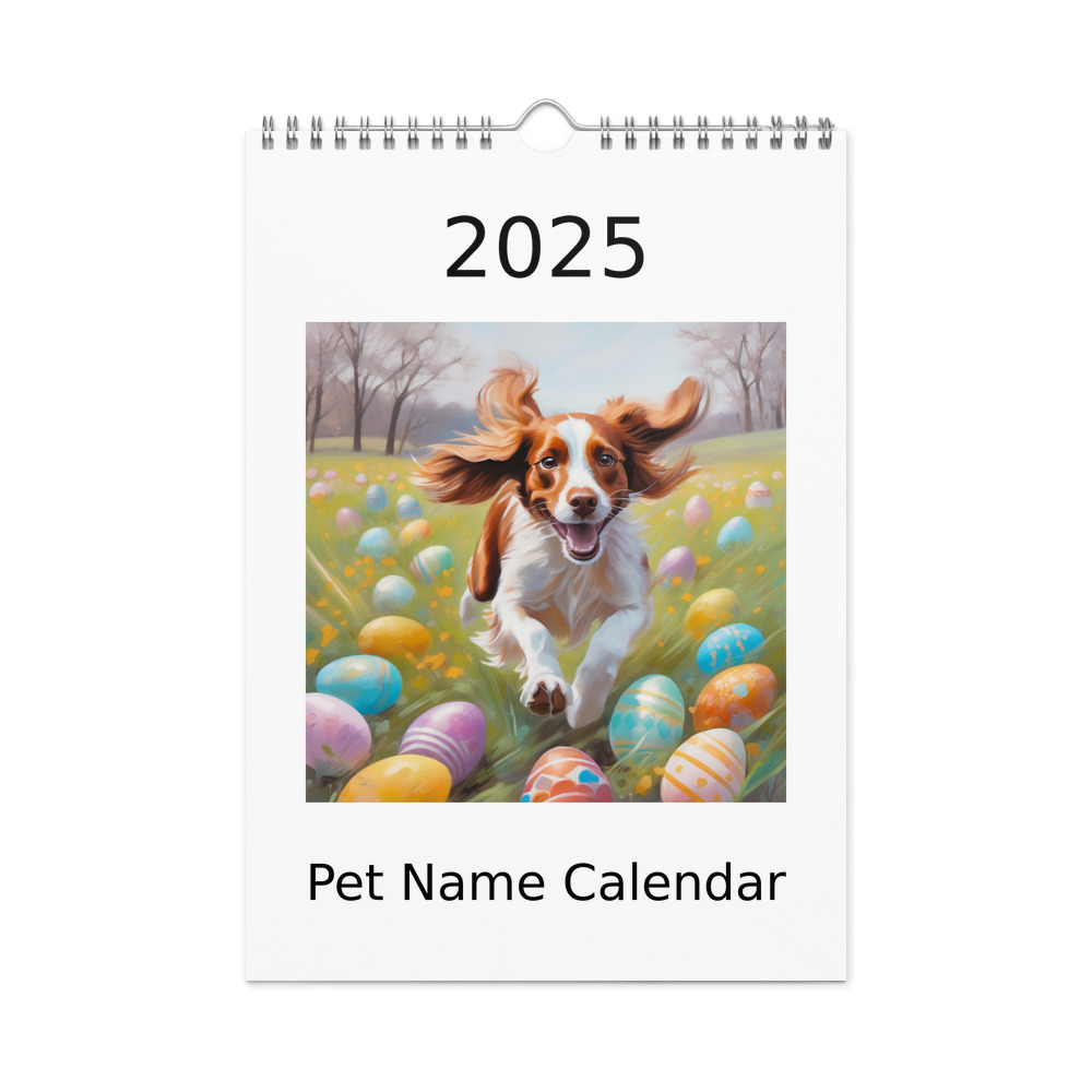 PugMug Custom Brittany Dog Wall Calendar (2026)