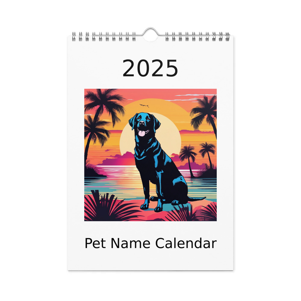 PugMug Custom Black Labrador Retriever Wall Calendar (2026)