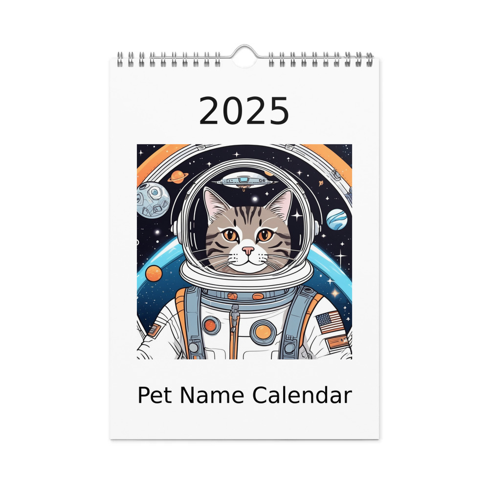 PugMug Custom Tabby Companion Cat Wall Calendar (2026)