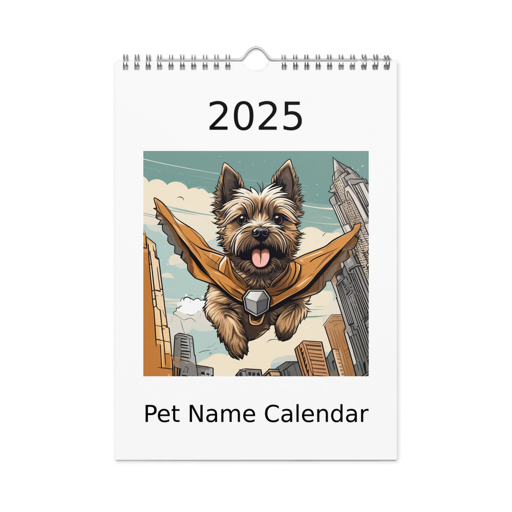 PugMug Custom Cairn Terrier Wall Calendar (2026)