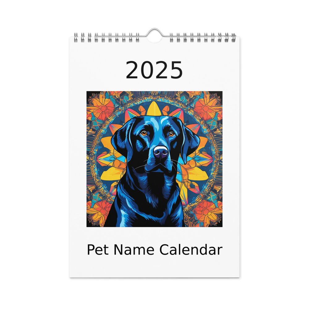 PugMug Custom Black Labrador Retriever Wall Calendar (2026)