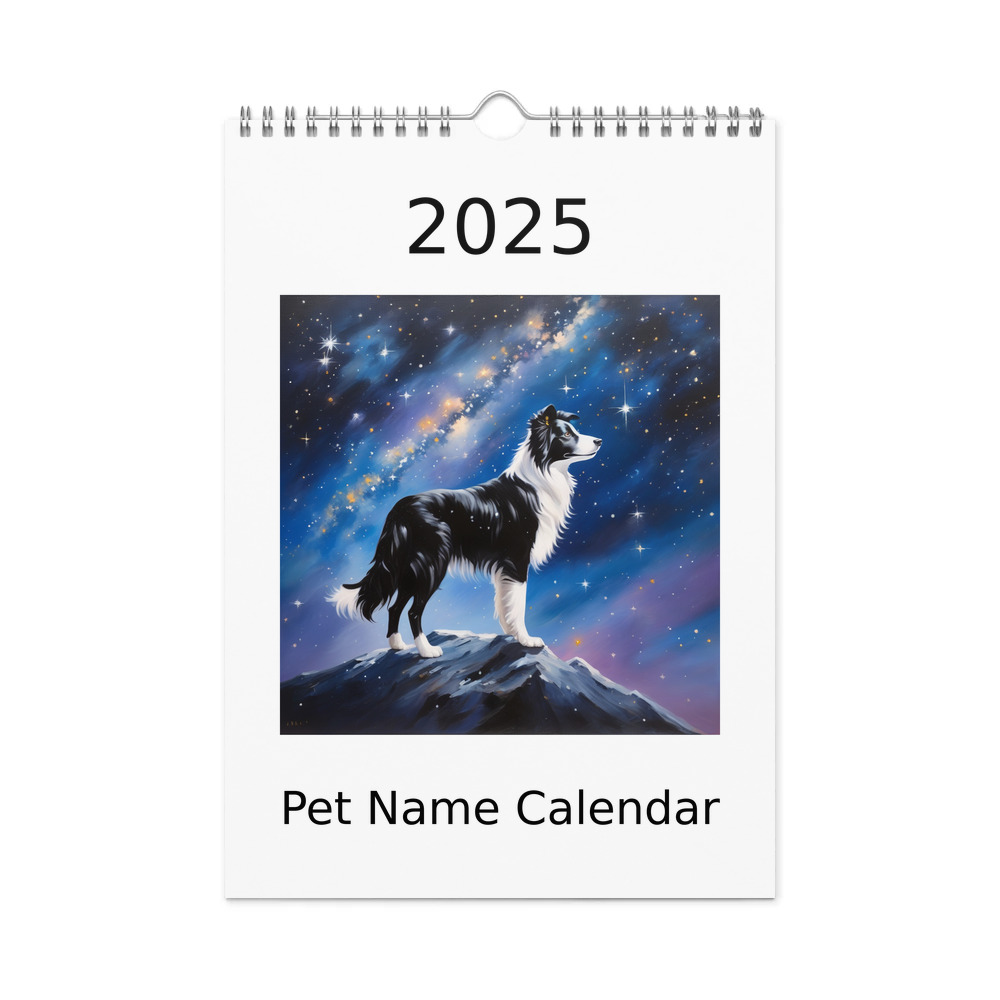 PugMug Custom Border Collie Wall Calendar (2026)