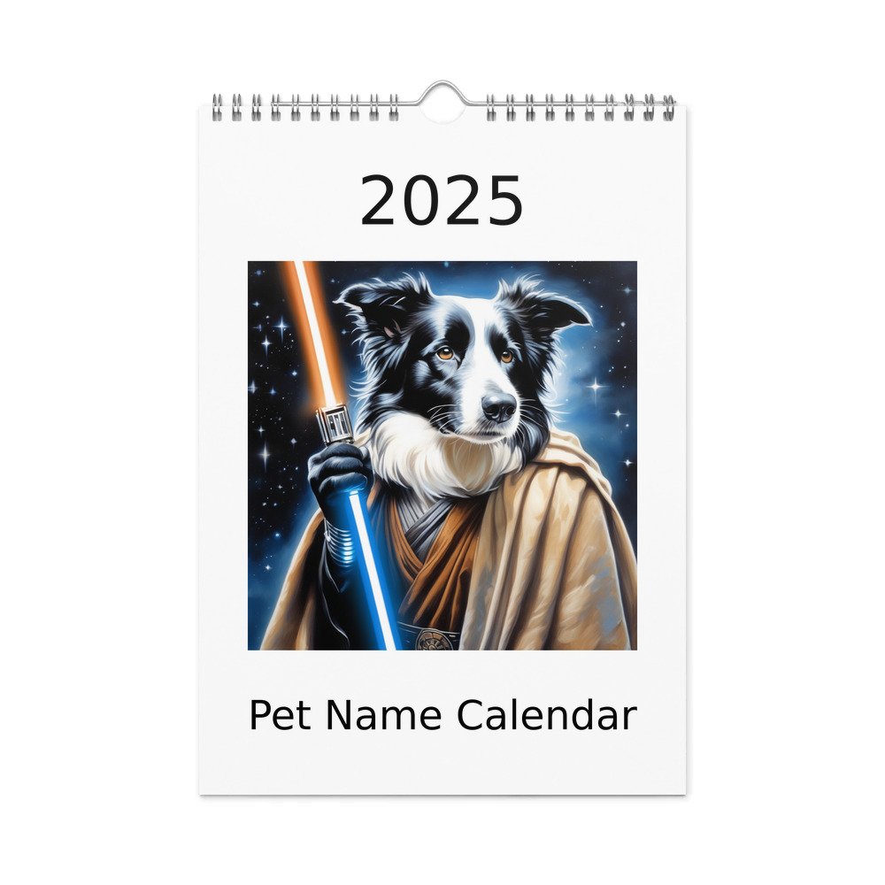 PugMug Custom Border Collie Wall Calendar (2026)