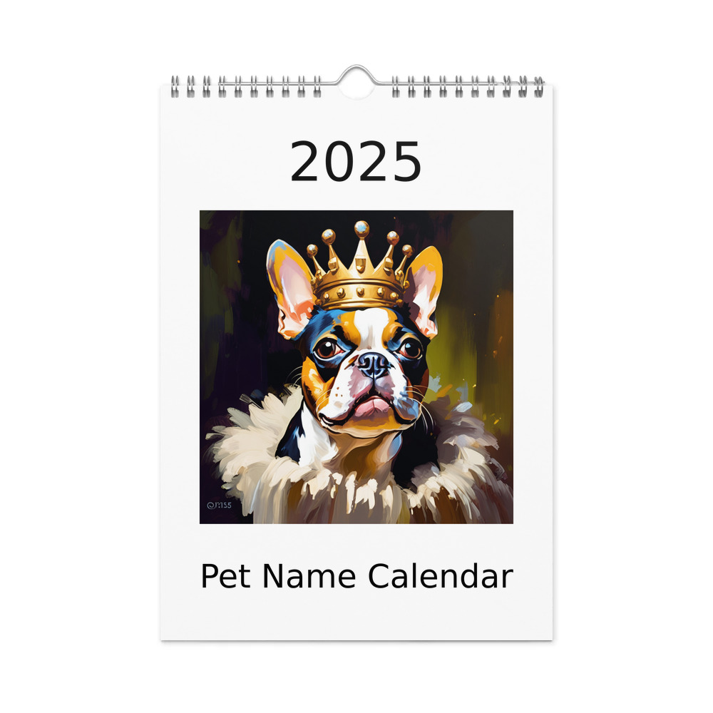 PugMug Custom Boston Terrier Wall Calendar (2026)