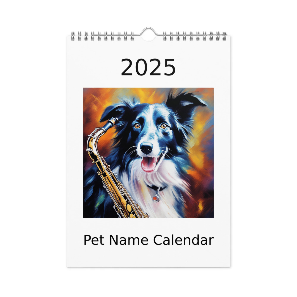 PugMug Custom Border Collie Wall Calendar (2026)