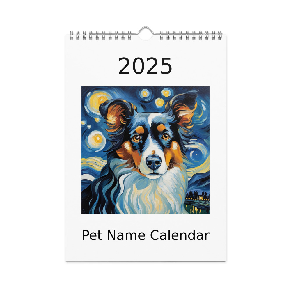 PugMug Custom Miniature American Shepherd Wall Calendar (2026)