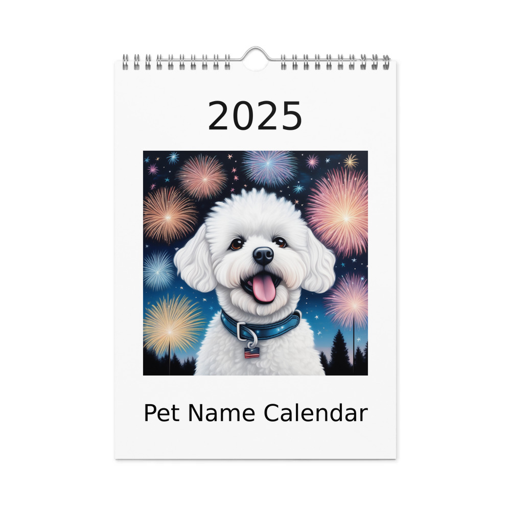 PugMug Custom Bichons Frise Wall Calendar (2026)