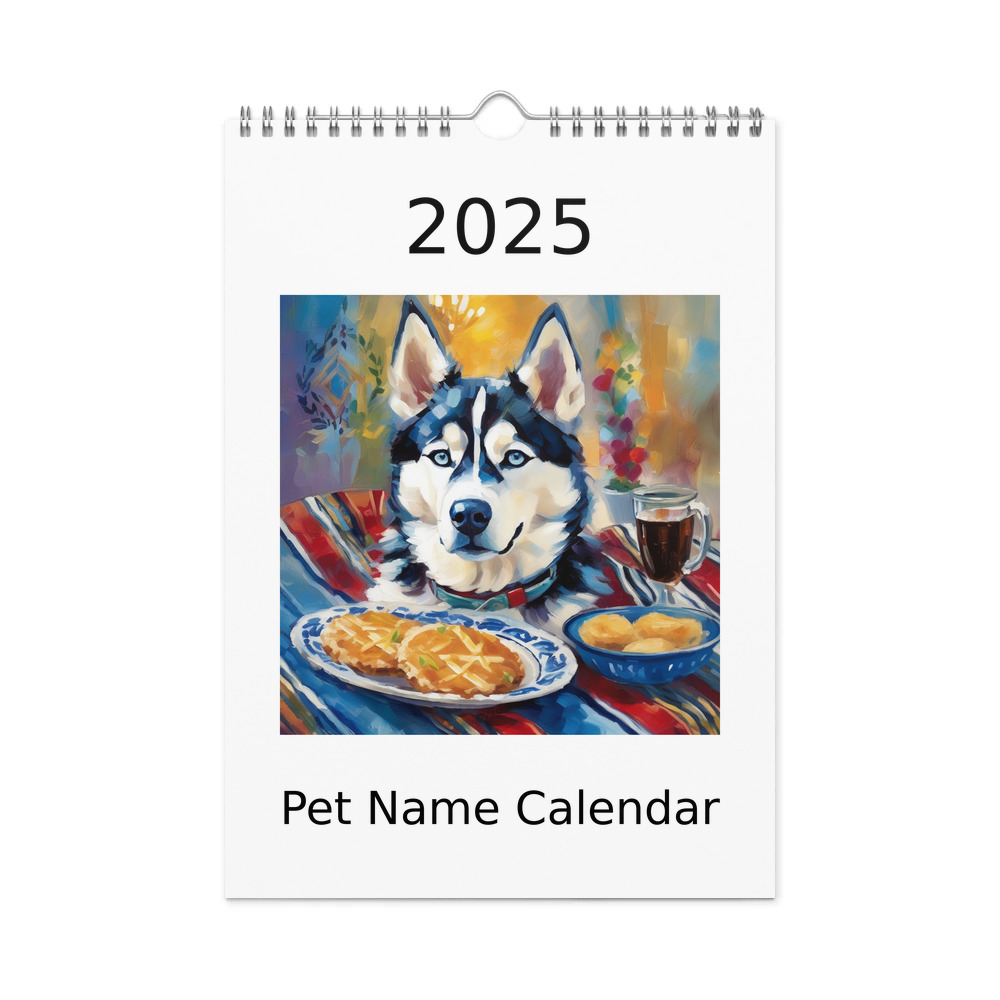PugMug Custom Siberian Husky Wall Calendar (2026)