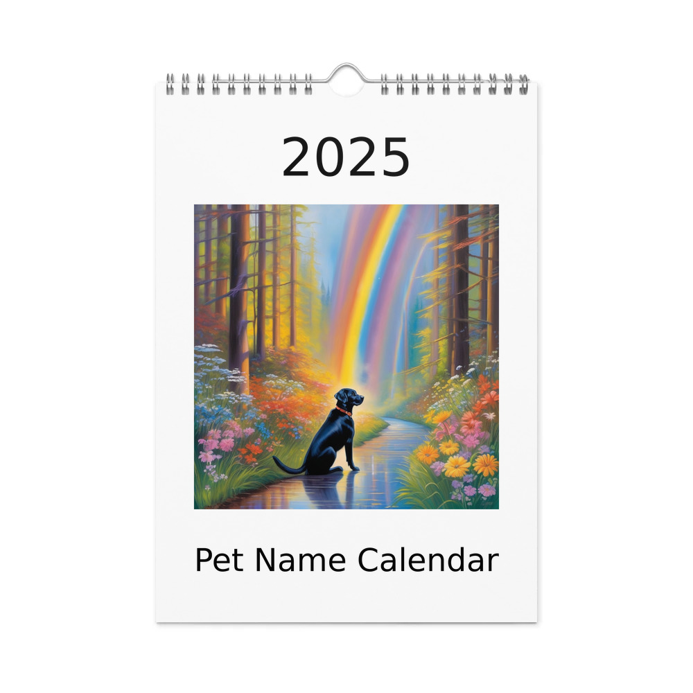 PugMug Custom Black Labrador Retriever Wall Calendar (2026)