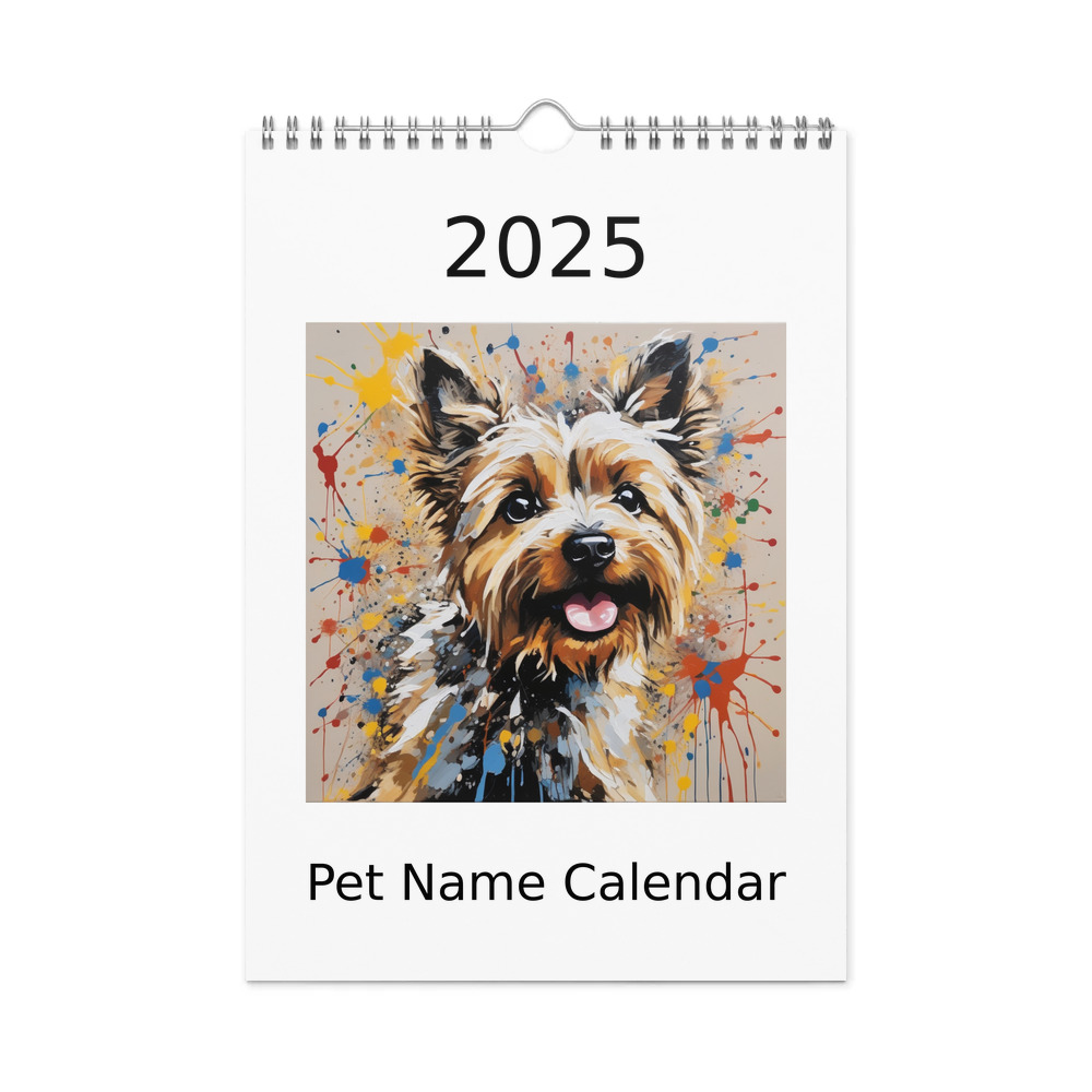 PugMug Custom Cairn Terrier Wall Calendar (2026)