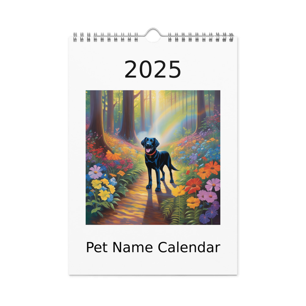 PugMug Custom Black Labrador Retriever Wall Calendar (2026)